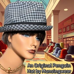 An Original Penguin 🐧 Plaid Hat by Munsingwear